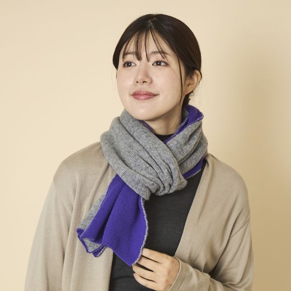 el alto/リバーシブルニットマフラー